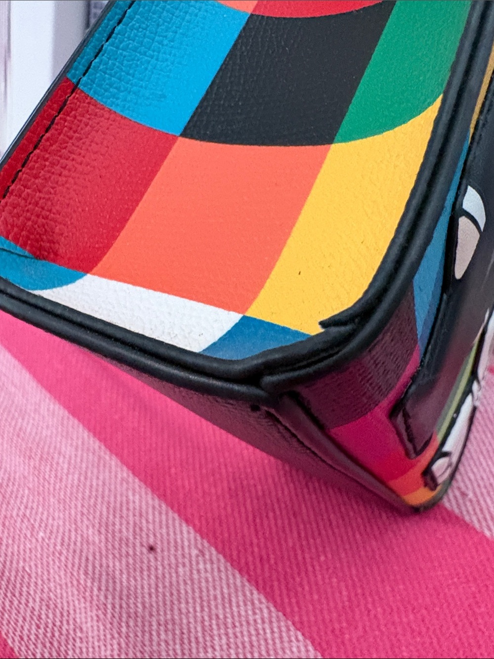 Karl Lagerfeld Multicolor Patchwork Mini Tote with Character Graphics - Picture 5 of 12